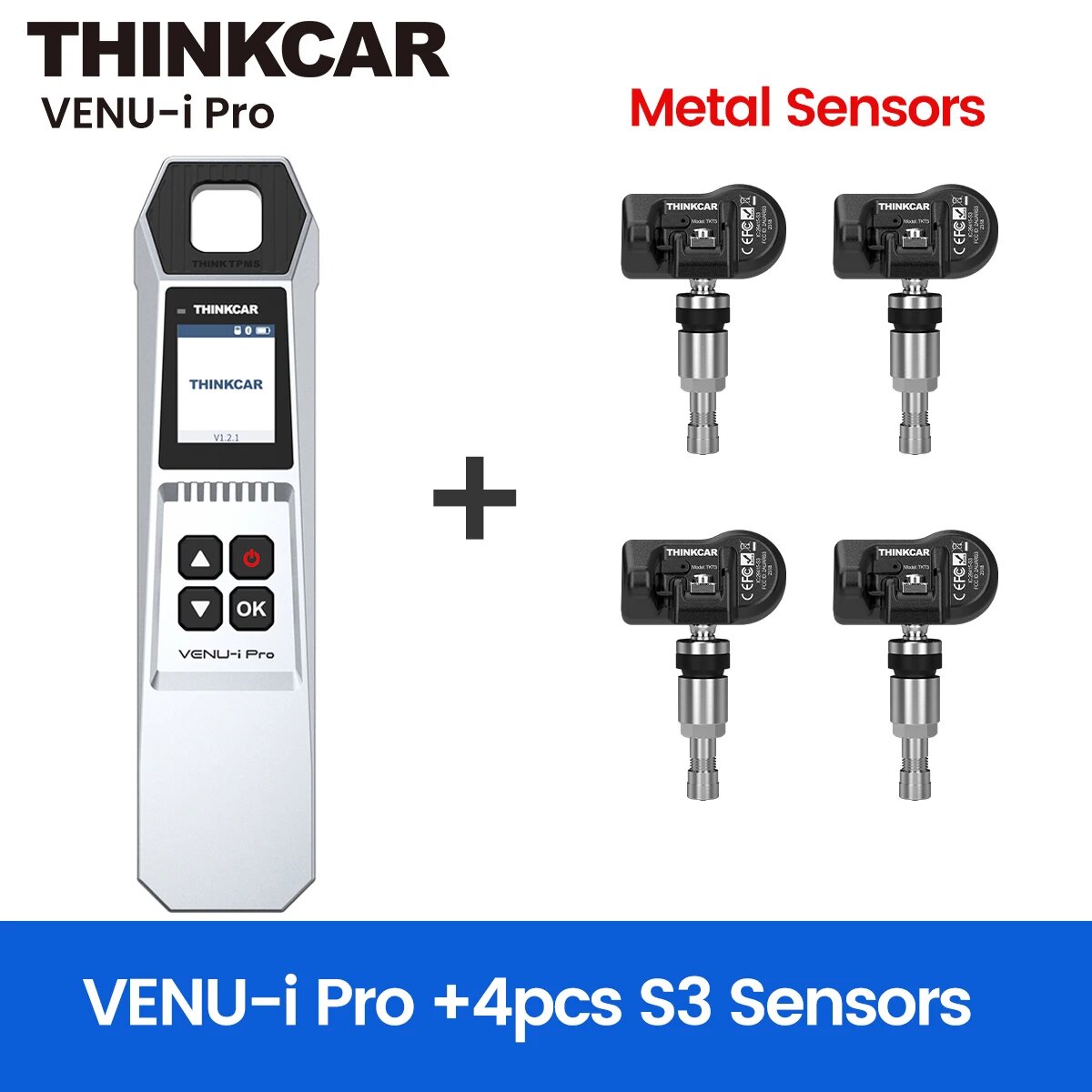 THINKCAR VENU- i Pro TPMS автомобильный диагностический инструмент давления в шинах автомобильный датчик TPMS активатор обучение программирования, add rubber sensors