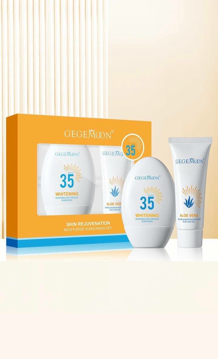 Набор солнцезащитных кремов для лица SPF35+ и гель после загара — фото 1