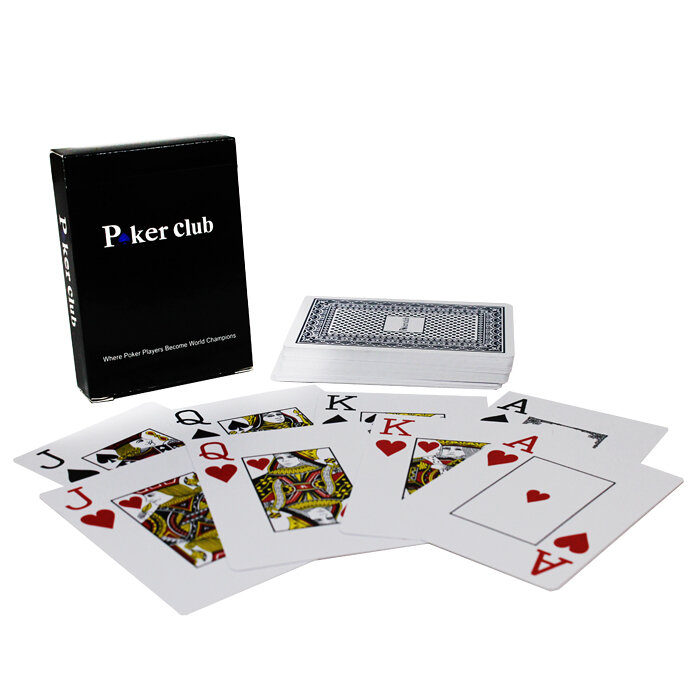 Карты игральные, профессиональные, 54 штуки, из 100% пластика, Poker club, цвет рубашки синий