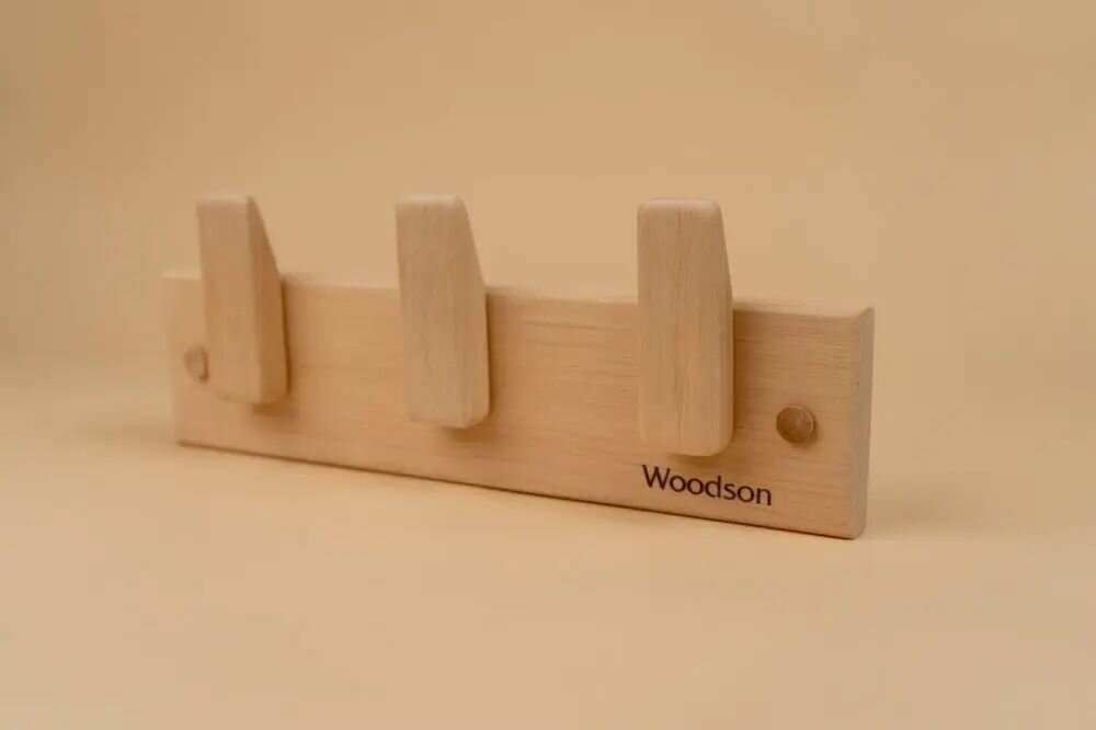 Вешалка Woodson D3, 3 крепления, ольха — фото 1