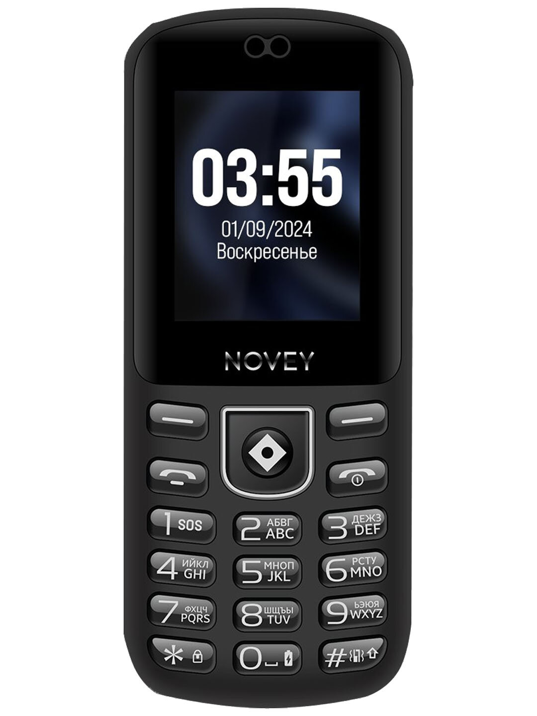 Кнопочный мобильный телефон Novey M355 2 - SIM слота, черный.