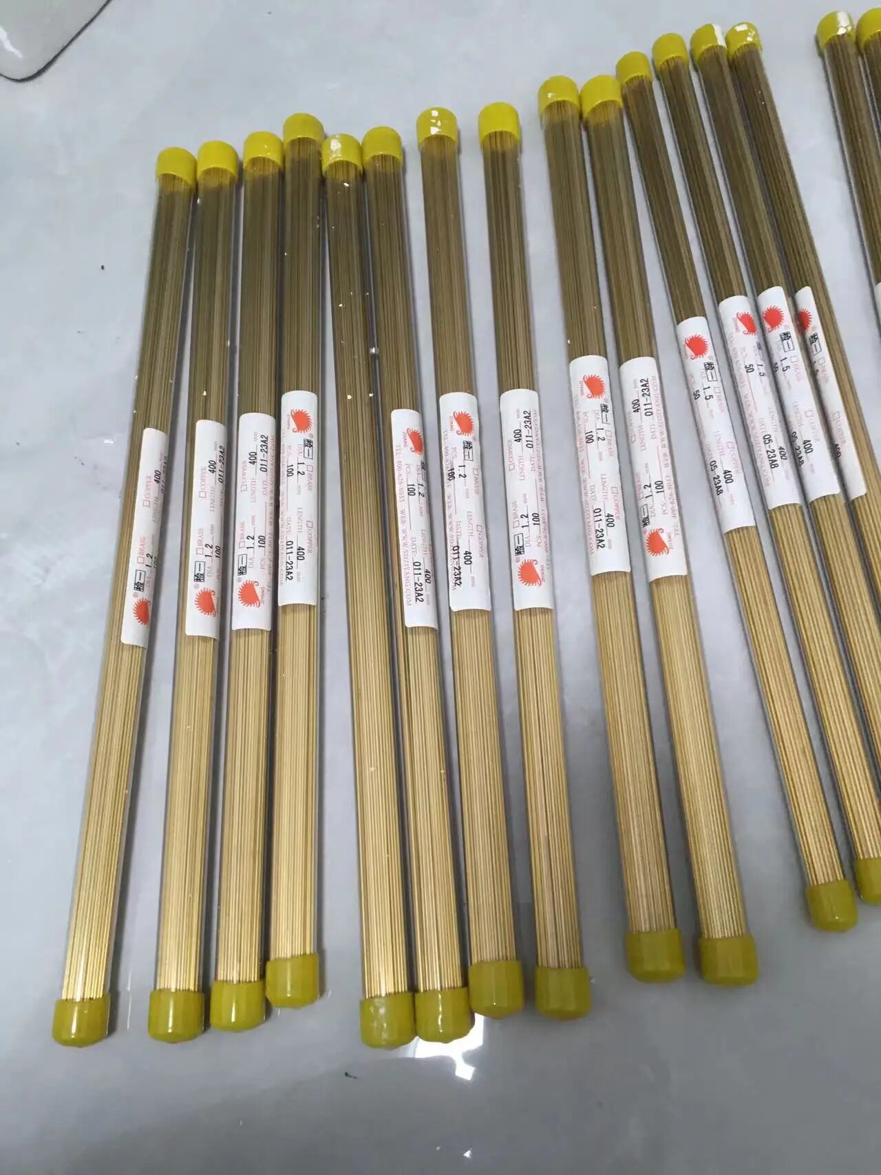 Электродная трубка ZY из латуни, 100 шт, OD0.3-1.0 мм, 400 мм, 0.5x400mm