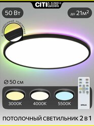 Светильник с пультом Citilux NORMA CL749501 LED RGB Чёрный