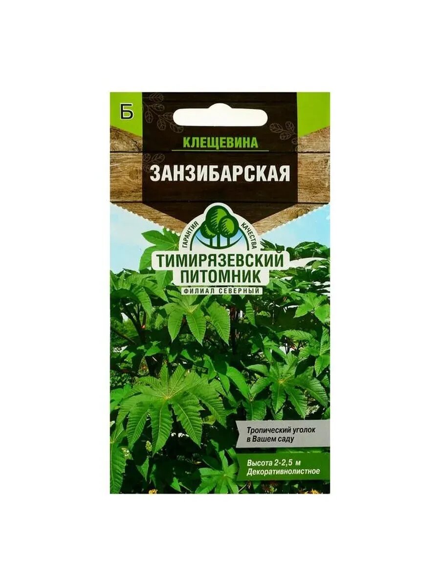 1 упак, Семена цветов Клещевина "Занзибарская", 5 шт