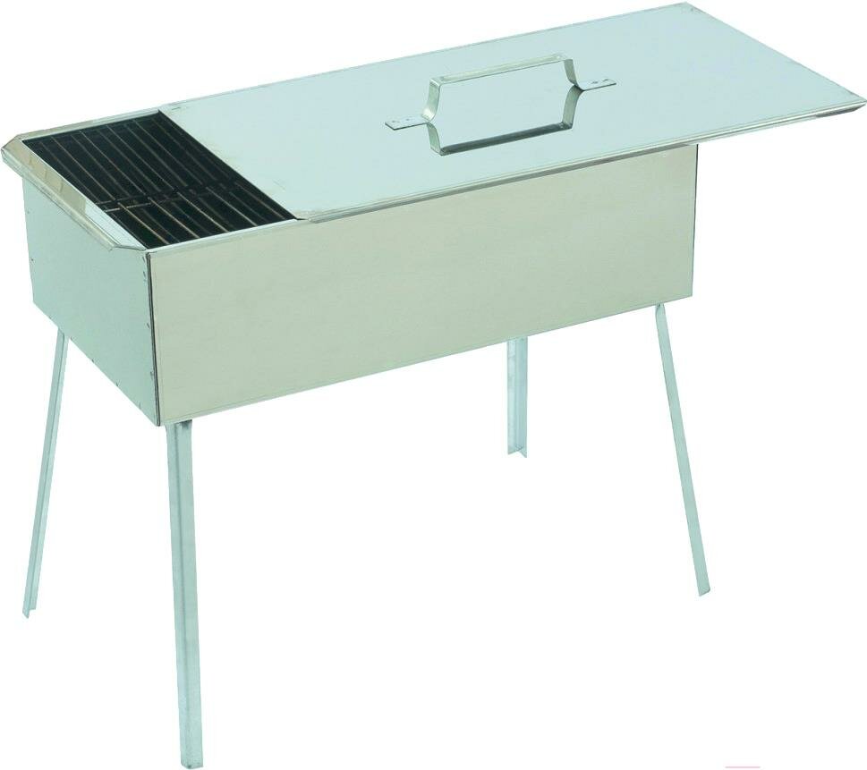 Коптильня-мангал для горячего копчения 50X27X17.5 см