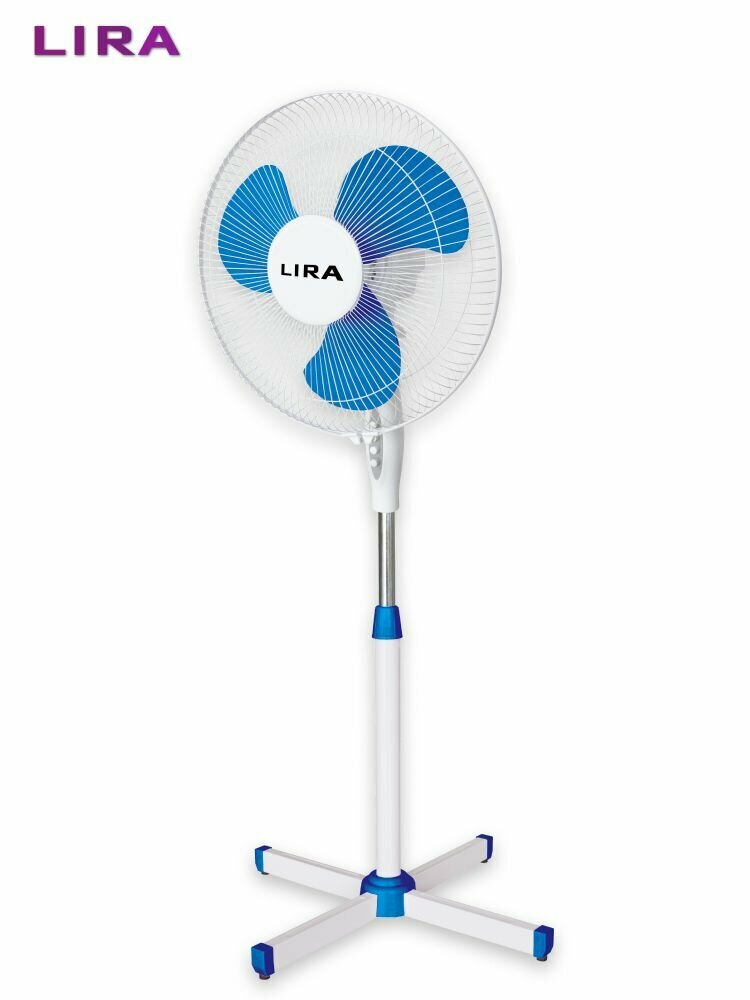Вентилятор напольный LIRA LR-1101 40 см 55 Вт 3 скорости регулируемая высота тихий 220 В