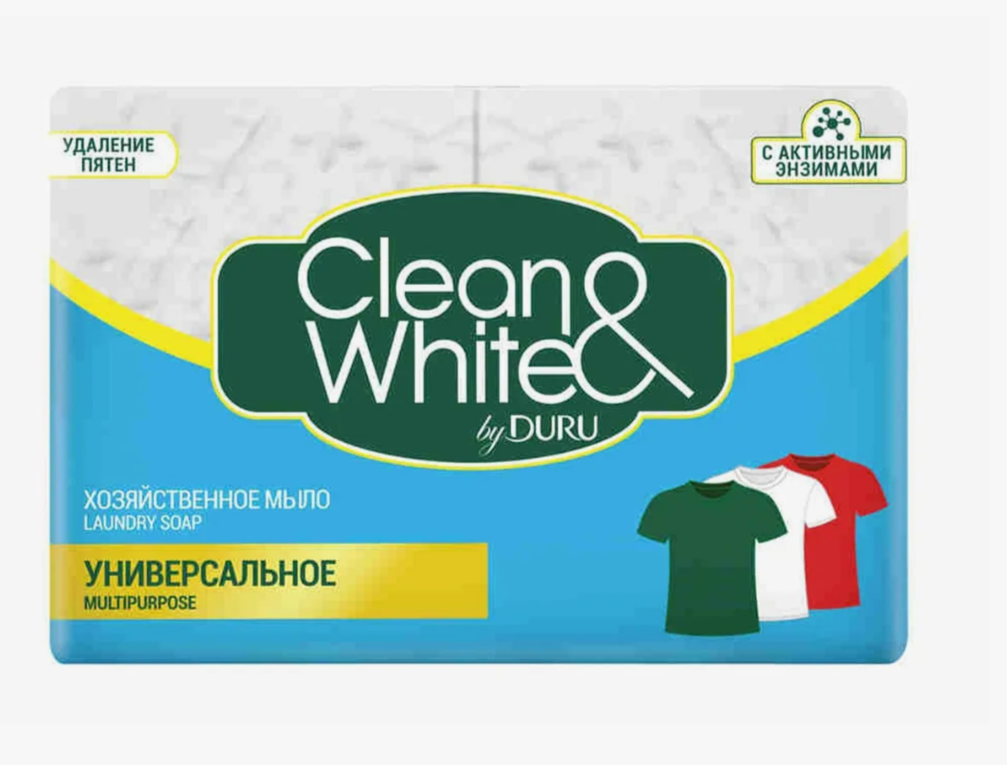 Хозяйственное мыло DURU Clean&White универсальное 2 шт * 120 г