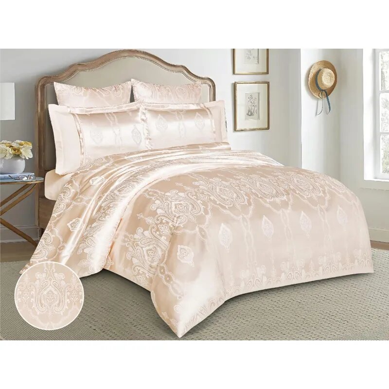 Постельное белье евро(нав.50х70-2шт70х70-2шт) Satin Jacquard31/221-SG