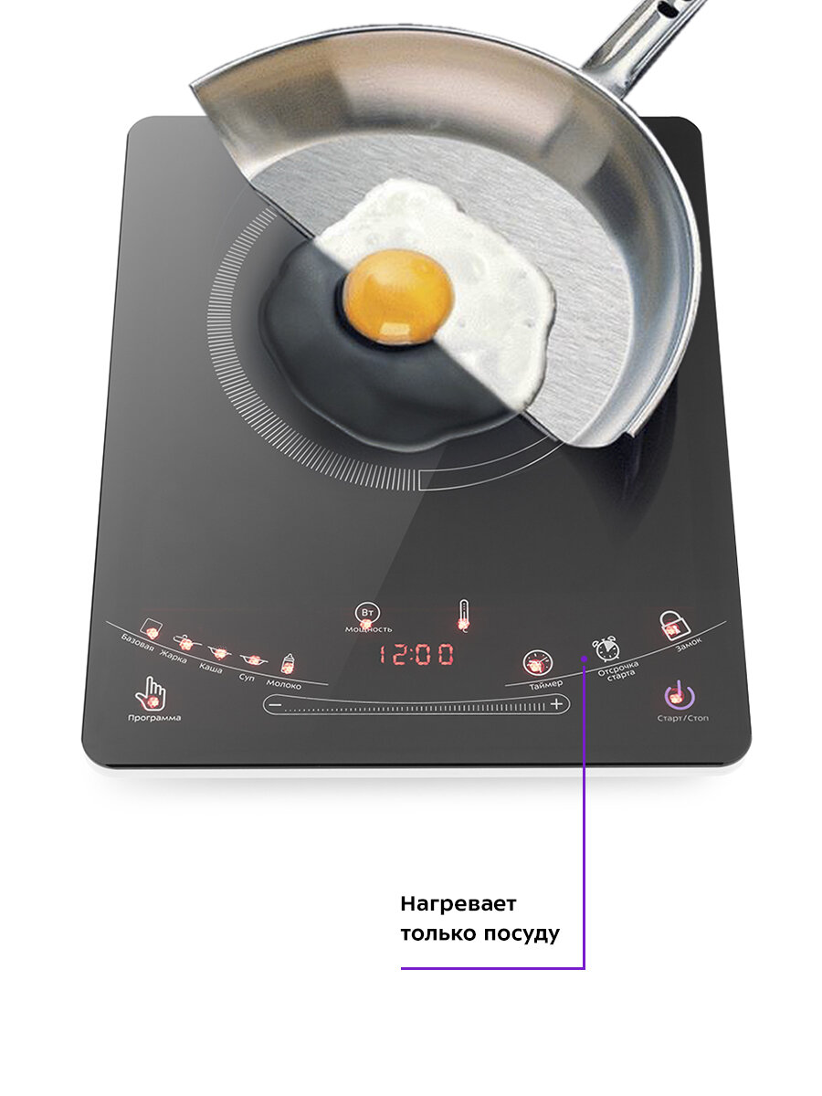 Индукционная плитка Kitfort КТ-106 — фото 1