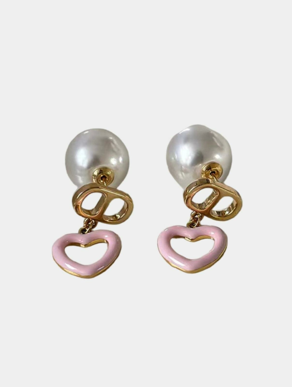 Серьги, розовый — фото 1