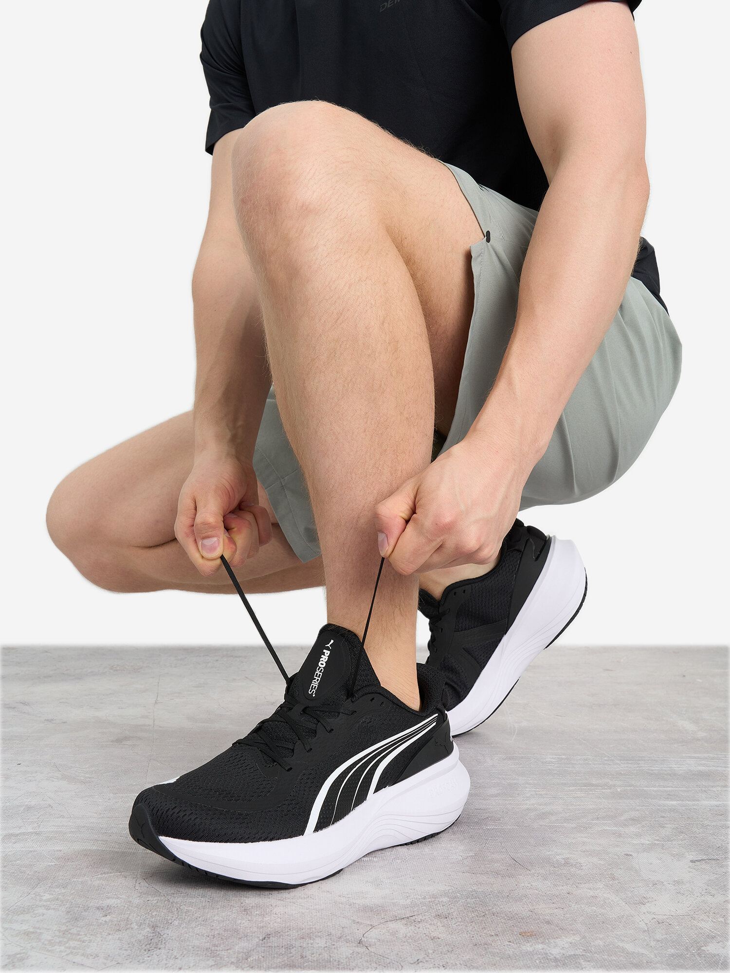 Кроссовки PUMA puma scend pro 2, размер 9, черный/белый