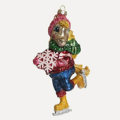 Изображение товара Игрушка на елку Лошадь-фигуристка 15.5см