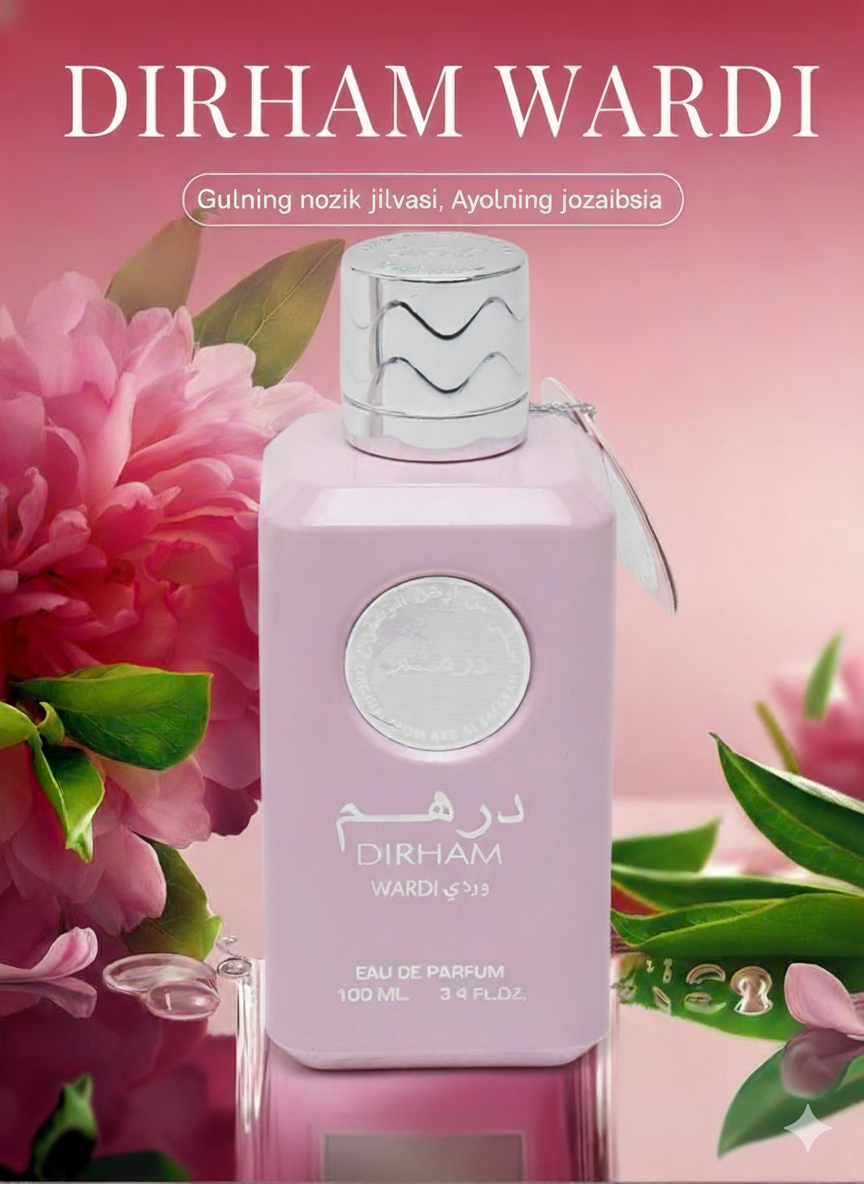 Парфюмерная вода, женские духи восточные Dirham Wardi, 100 мл