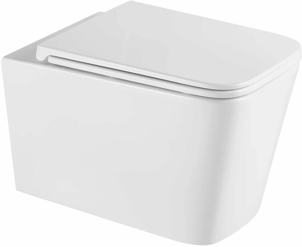 Унитаз подвесной Grossman GR-4441SQ безободковый торнадо с сиденьем микролифт белый