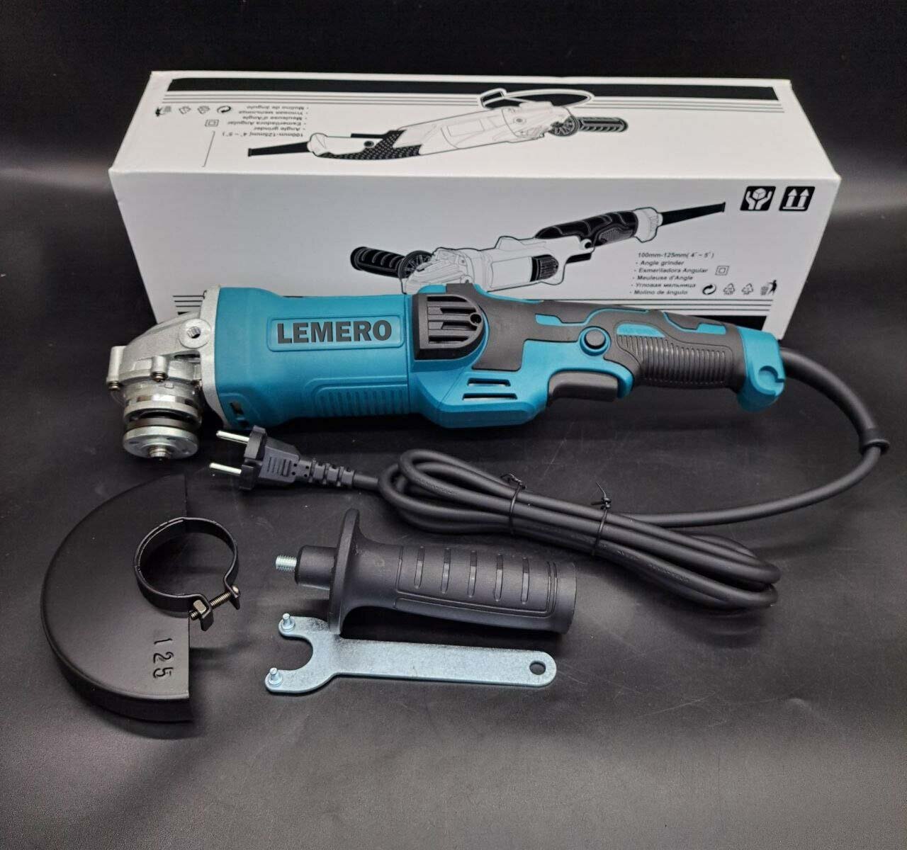 Шлифовальная машина/УШМ/Болгарка УШМ 125/1600W (1600 Вт 125 мм) с регулировкой оборотов сетевая щеточная