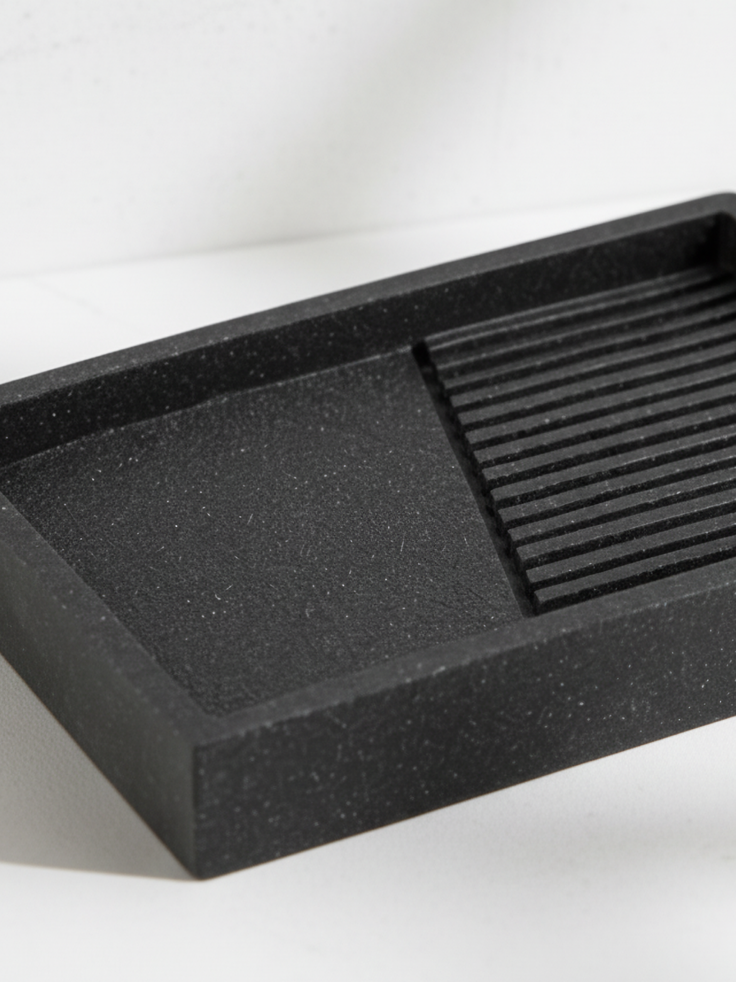 Мыльница для ванной PERFECTO LINEA Element черная (35-618403) — фото 1