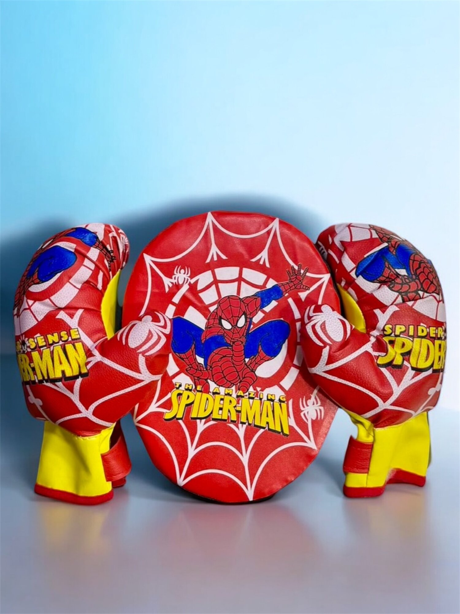 Боксёрский набор, для детей, груша с перчатками, с картинкой Человека-Паука