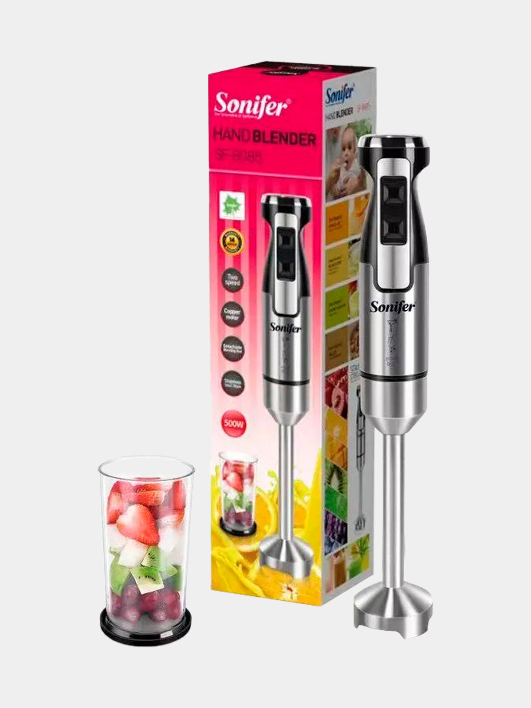 Блендер ручной Sonifer SF-8085, металл, пластик, синхронизация со смартфоном — фото 1
