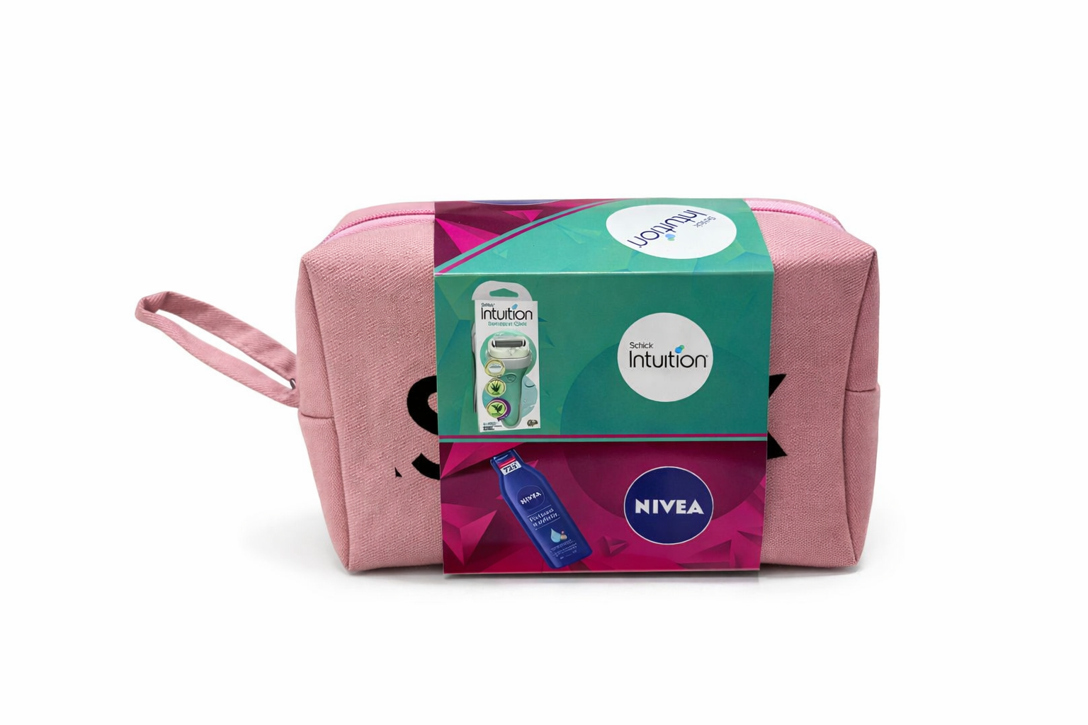 Подарочный набор Schick & Nivea "Woman" 2 в 1, молочко для тела и бритва Schick Intuition, женская, увлажняющая — фото 1