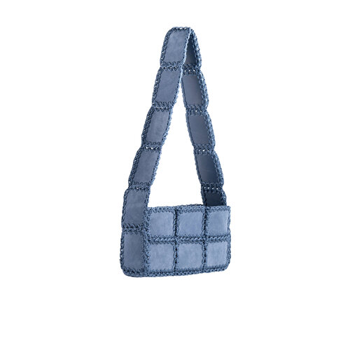 Сумка кросс-боди IMAKEBAGS, фактура гладкая, синий