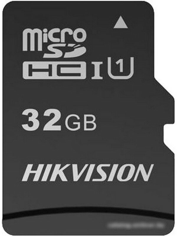 Флеш карта microSDHC 32GB Hikvision HS-TF-C1(STD)/32G/Adapter (с SD адаптером) R/W Speed 92/20MB/s  V10