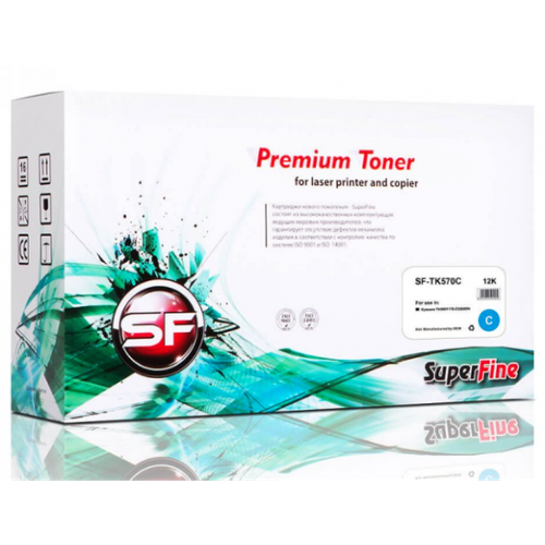 TK-570C SuperFine совместимый голубой тонер-картридж для Kyocera FS-C5400DN/ P7035CDN (12 000стр) тонер картридж tk 5160y для kyocera ecosys p7040 совместимый жёлтый 12 000 стр