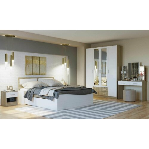 Спальный гарнитур Беатрис дуб сономабелый глянец 68600₽