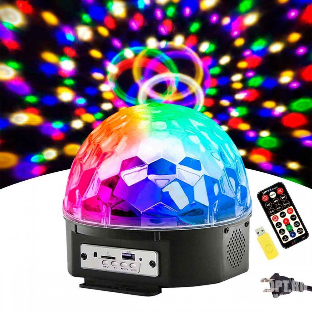 Проектор музыкальный диско шар со светомузыкой