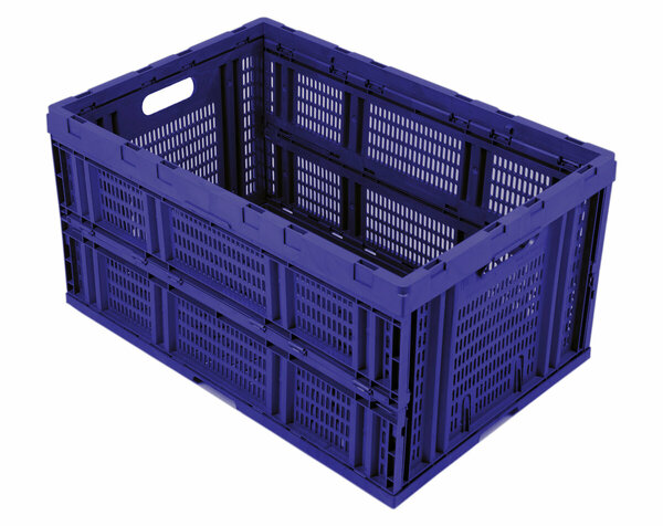 Складной перфорированный пластиковый ящик для хранения вещей, продуктов (овощи, фрукты) 600400310-02