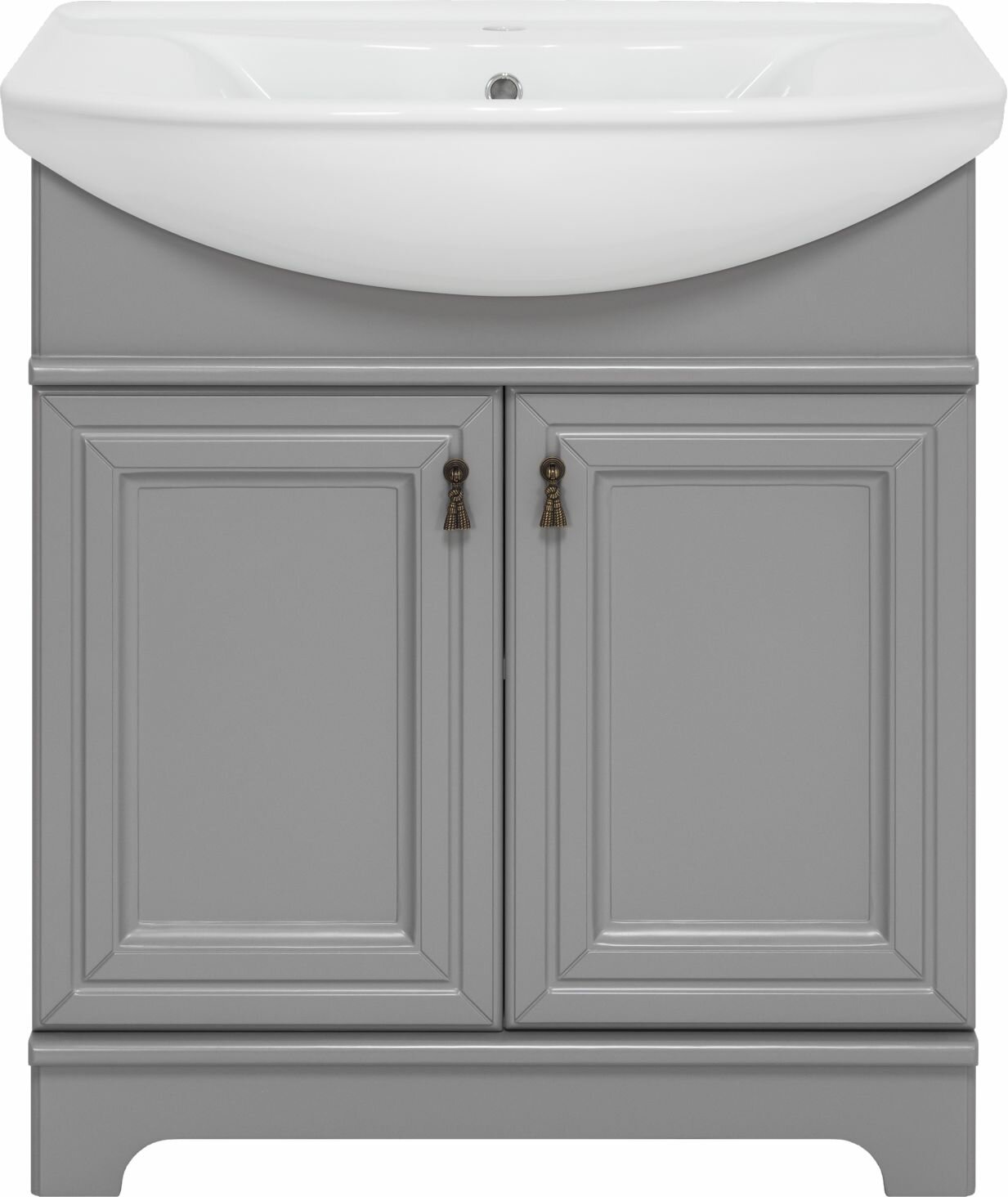 фото Тумба напольная под раковину MISTY Лувр 71х81 МДФ серый