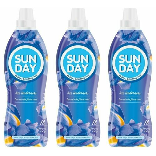 Sunday Кондиционер для белья Нежность Ириса, 1000 мл, 3 шт