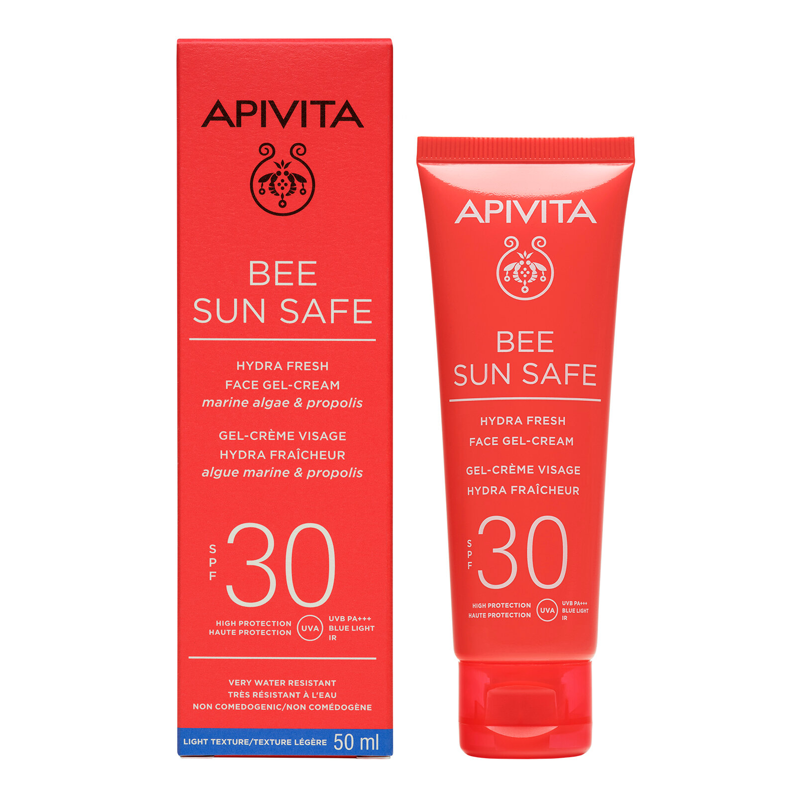 Apivita Солнцезащитный свежий увлажняющий гель-крем для лица SPF 30, 50 мл (Apivita, Bee Sun Safe) - фото №4