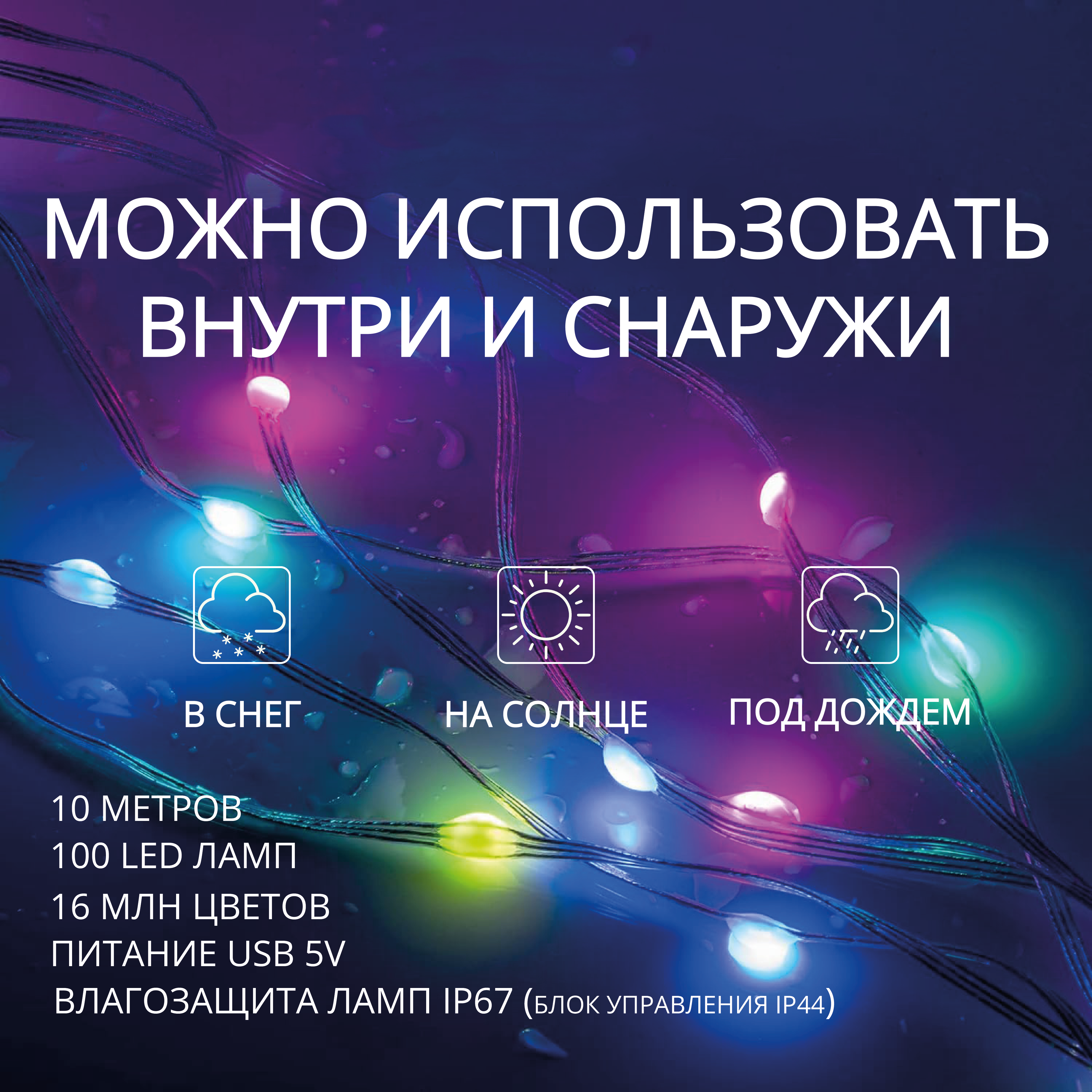 Умная адресная Wi-Fi гирлянда ROXIMO SFCL01 — фото 1