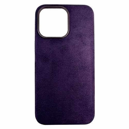 Чехол под алькантару с MagSafe для iPhone 15 Pro Max, iGrape (Фиолетовый)