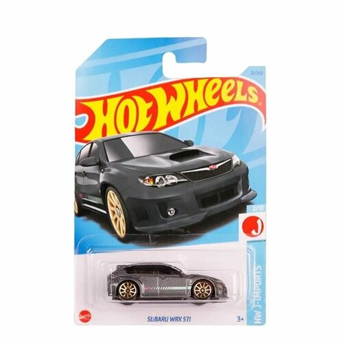 HKK63 Машинка игрушка Hot Wheels металлическая коллекционная Subaru WRX STI серый hot wheels модель коллекционная subaru wrx sti из серии hw j imports фиолетовый