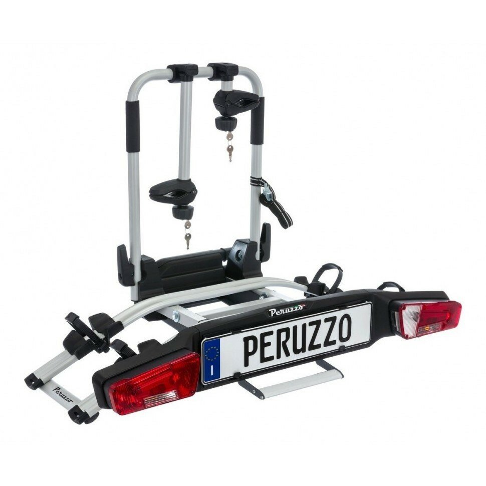PERUZZO 713E Крепление на фаркоп ZEPHYR с омологированной панелью заднего света, для 2 велосипедов общим весом до