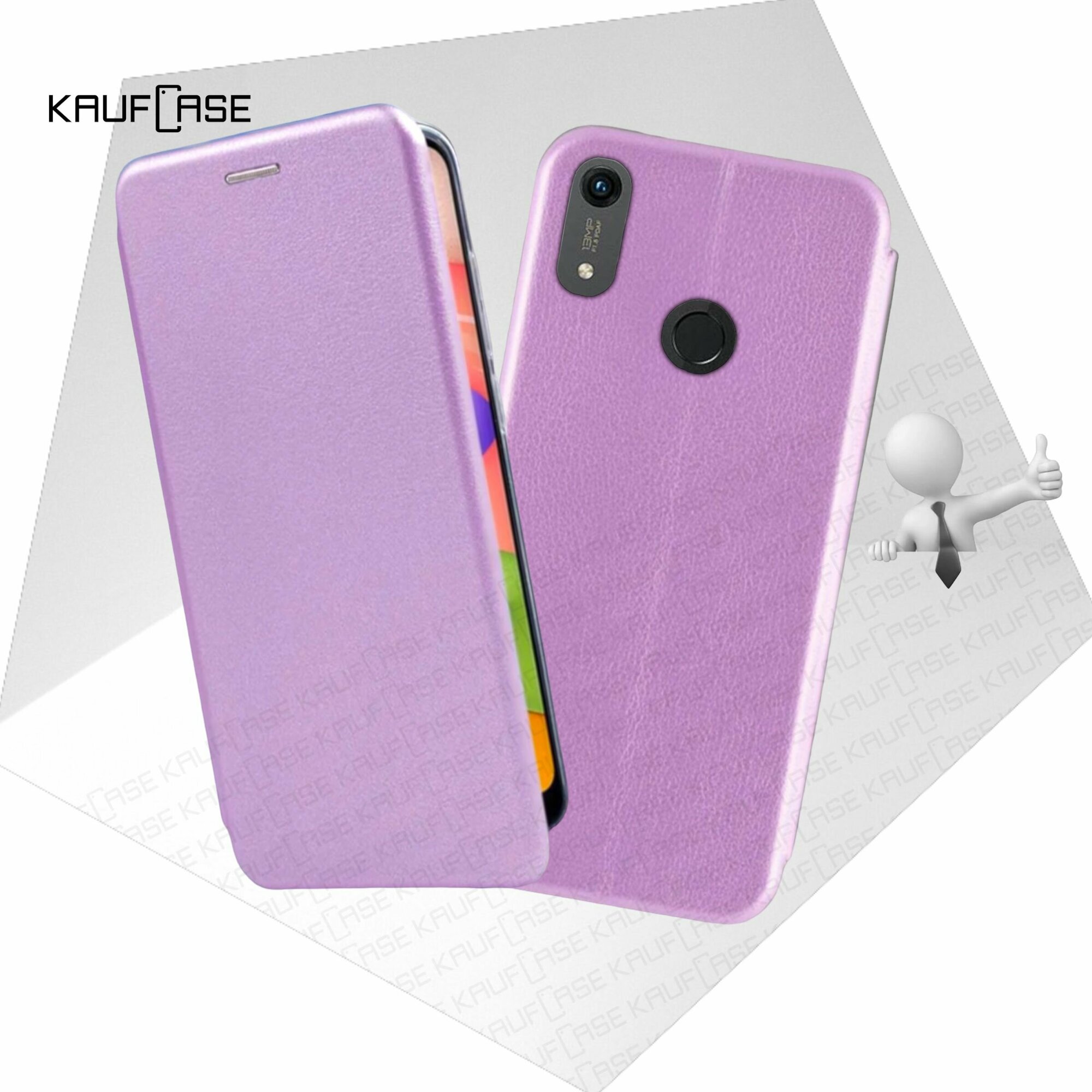 Чехол книжка KaufCase для телефона Huawei Honor 8A /8A Prime /8A Pro/ Y6 2019/ Y6s (6.09"), сиреневый. Трансфомер