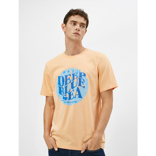 фото Футболка koton, размер l, оранжевый