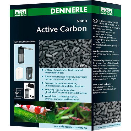 Уголь активированный для фильтра Dennerle Nano ActiveCarbon 300 мл (1 шт) dennerle вход для фильтра scaper s flow прозрачный