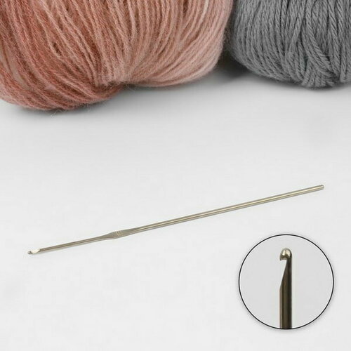 Крючок для вязания, d = 1.6 мм, 13.7 см, 10 шт.