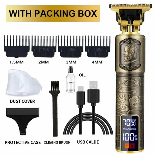 Триммер для бороды и усов Мужчина Машинка для стрижки волос корректировки бровей 4 насадки 155000₽