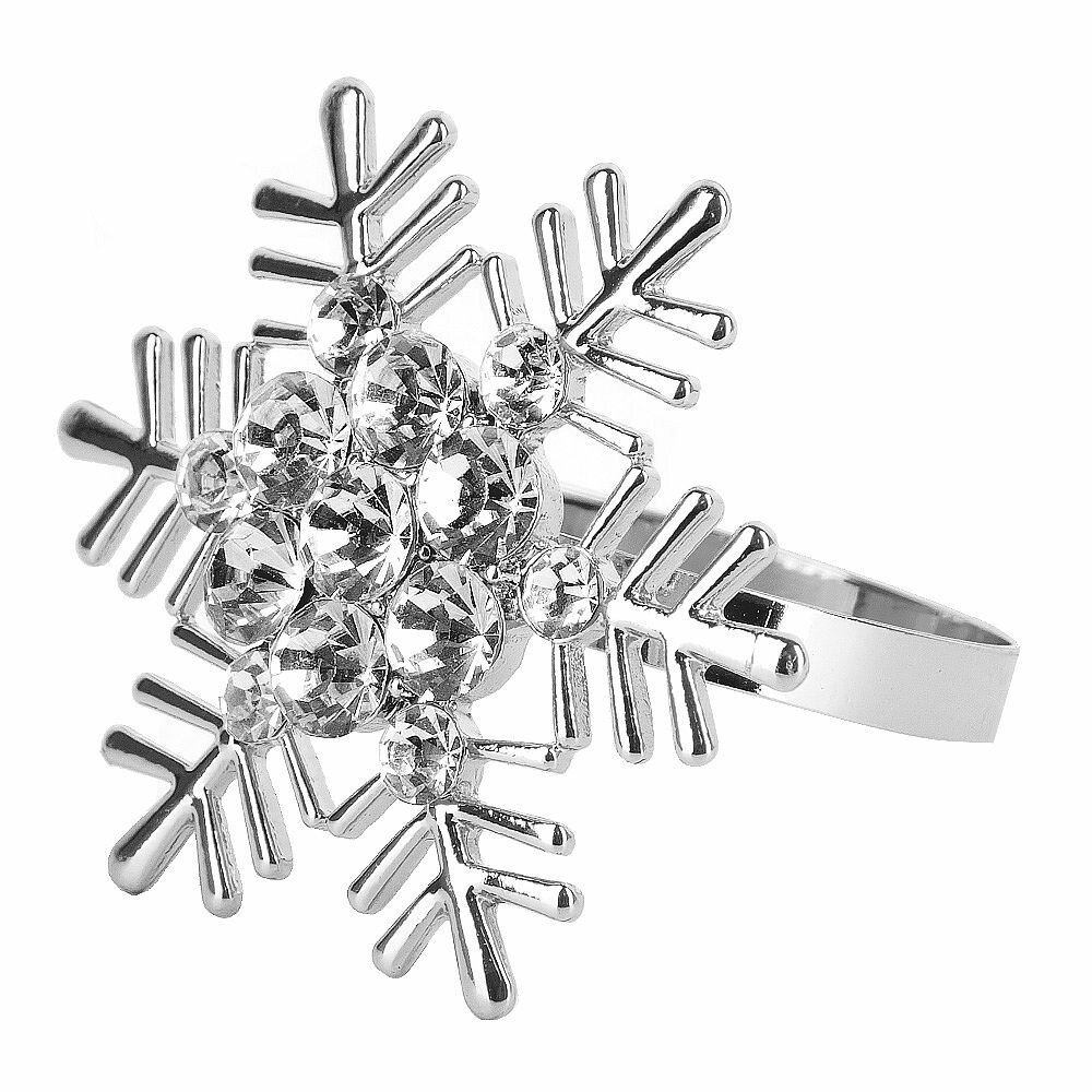 Кольцо для салфеток "Серебряная снежинка" 5х4.5х5см, углеродистая сталь