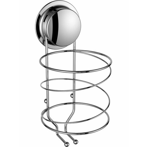 Держатель для фена BOOCO - нержавеющая сталь, хромированный - 1шт. Установка без инструмента