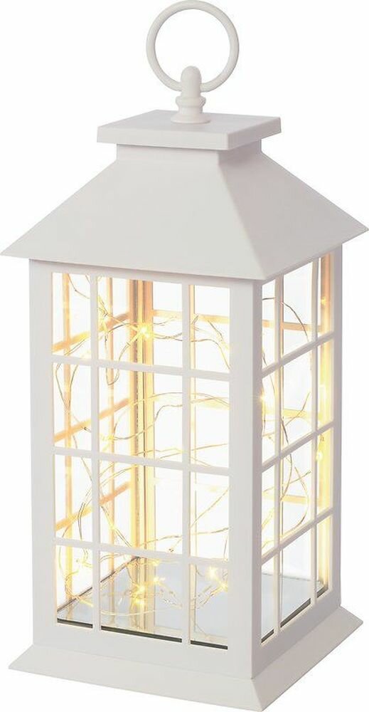 фото Декоративный фонарь 30 LED 32,5 см белый