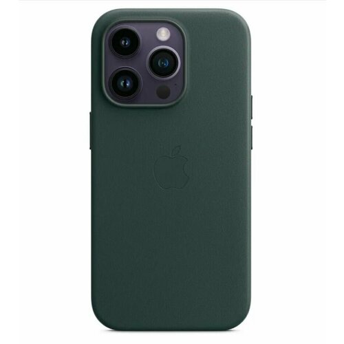 Кожаный чехол Leather Case для iPhone 12 / iPhone 12 Pro с MagSafe, Forest Green