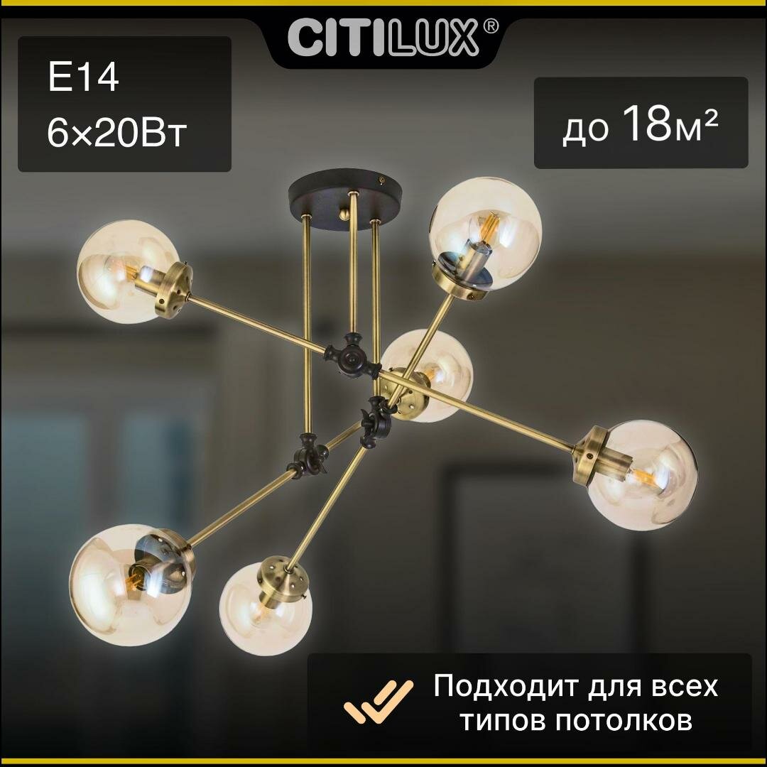 Люстра Citilux CL105165 Планета E14