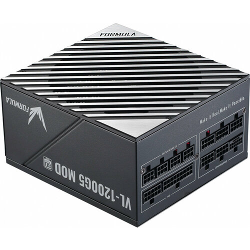 Блок питания Formula ATX 1200W VL-1200G5 MOD Gen5 80 gold 24pin APFC 140mm fan ltblue LED 7xSATA Cab Manag RTL 1829500₽