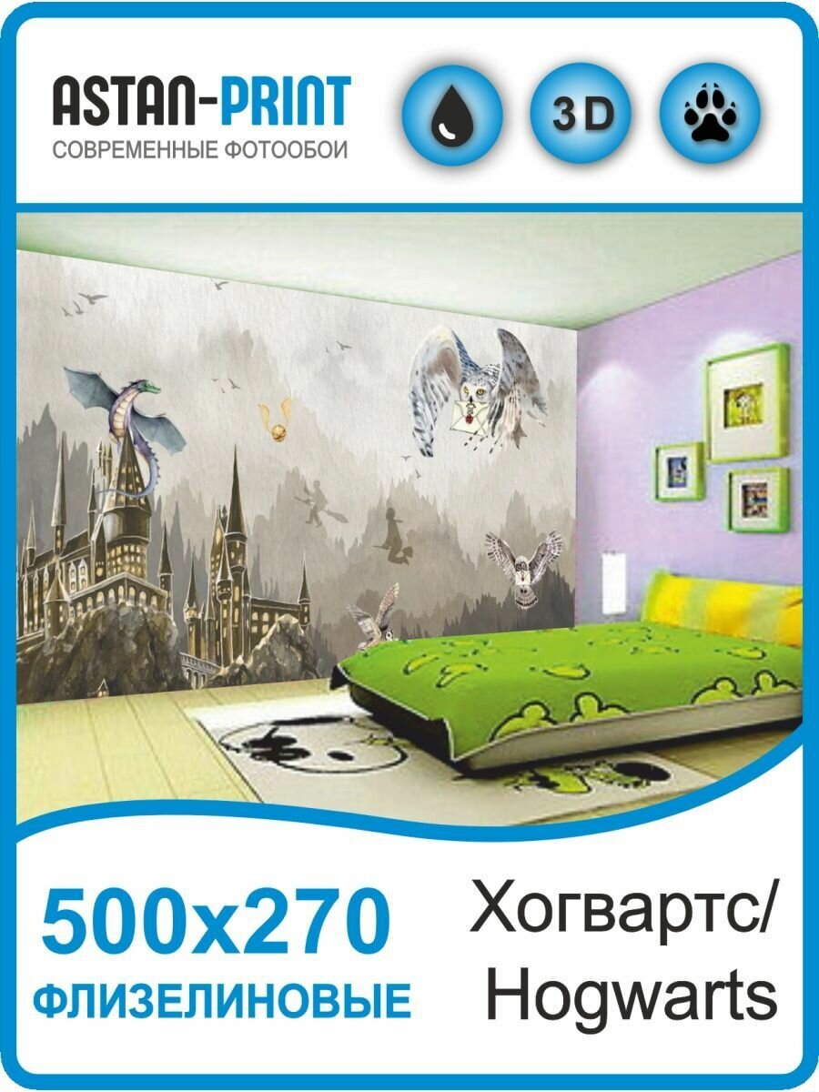 фото Детские флизелиновые фотообои Хогвартс/Hogwarts 500х270