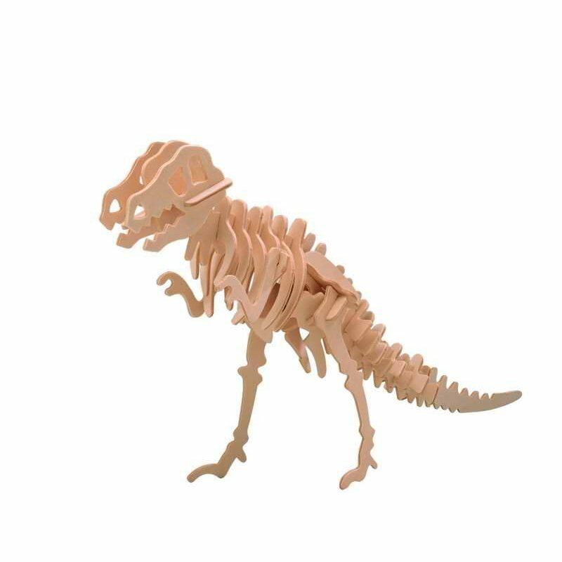 Сборная деревянная модель Динозавры Тиранозавр (2 пластины) - Чудо-Дерево [J014]