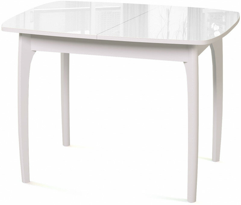 фото Стол М40 белый/стекло белое optiwhite